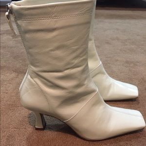 Topshop white booties